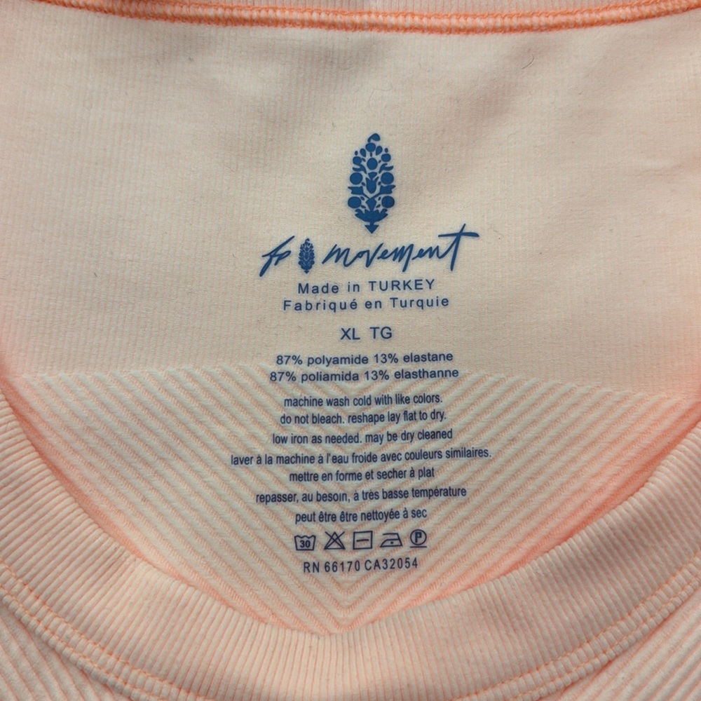 Free People Free Throw Muscle Tank in Orange Size X-Large NWT - Picture 10 of 11